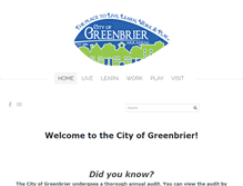Tablet Screenshot of cityofgreenbrierar.com
